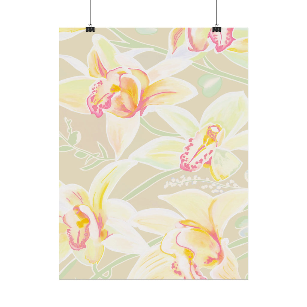 BABY YELLOW ORCHIDS PRINT