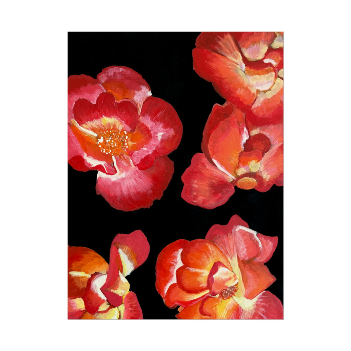 RED FLOWERS PRINT
