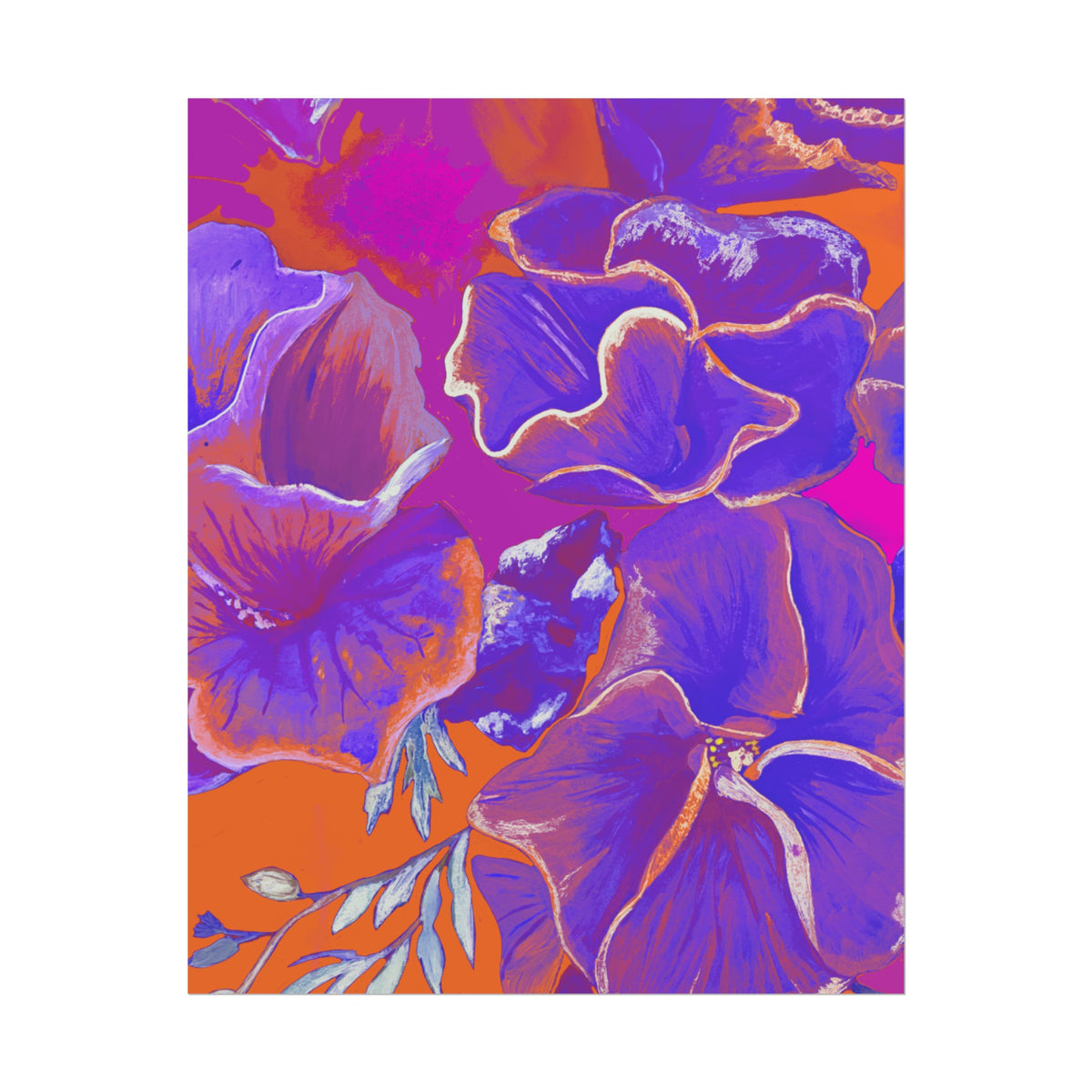 SUNSET FLOWERS PRINT