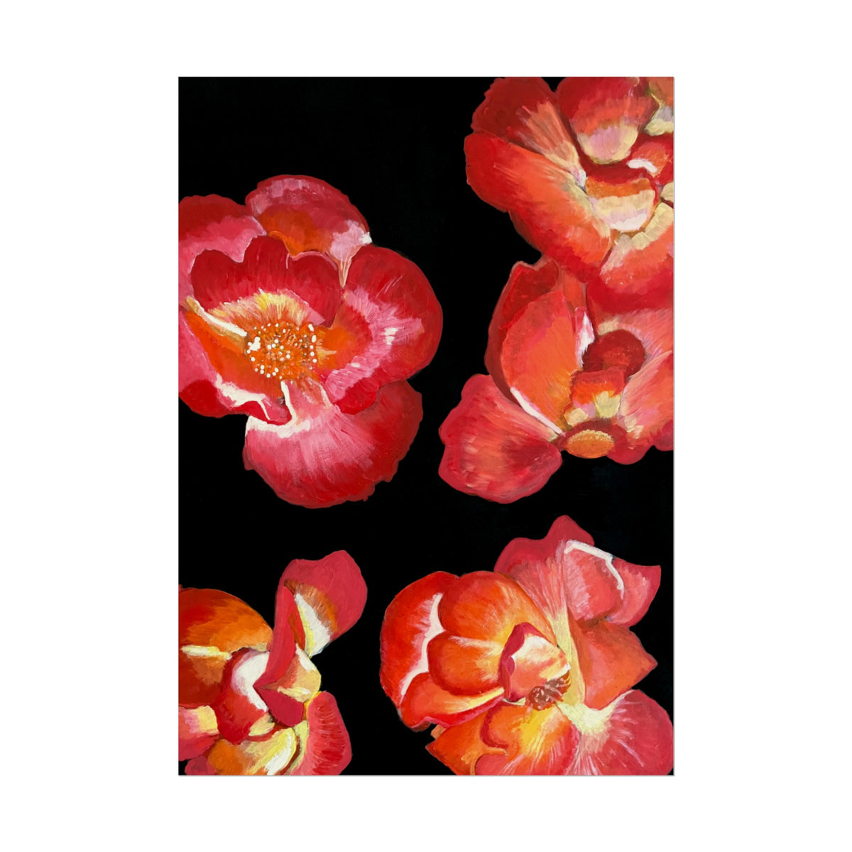 RED FLOWERS PRINT