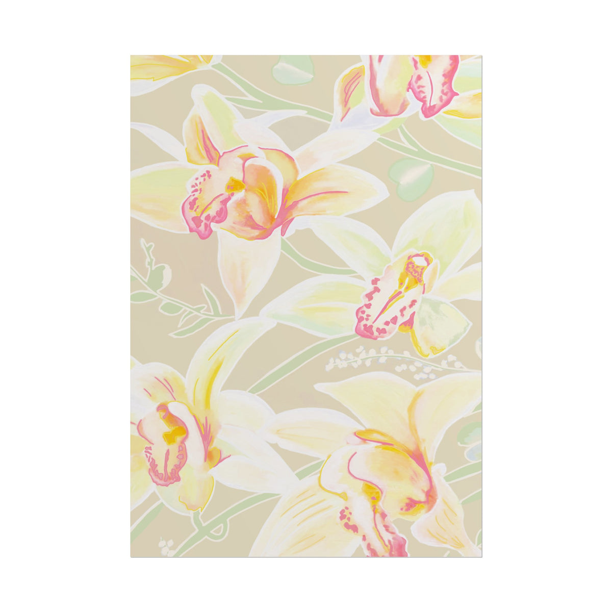 BABY YELLOW ORCHIDS PRINT