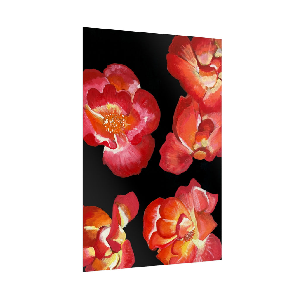 RED FLOWERS PRINT