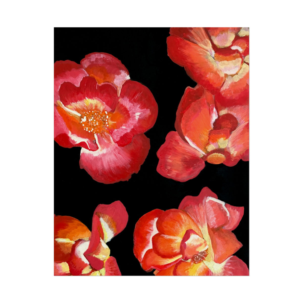 RED FLOWERS PRINT