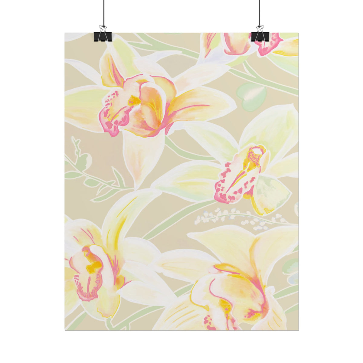 BABY YELLOW ORCHIDS PRINT