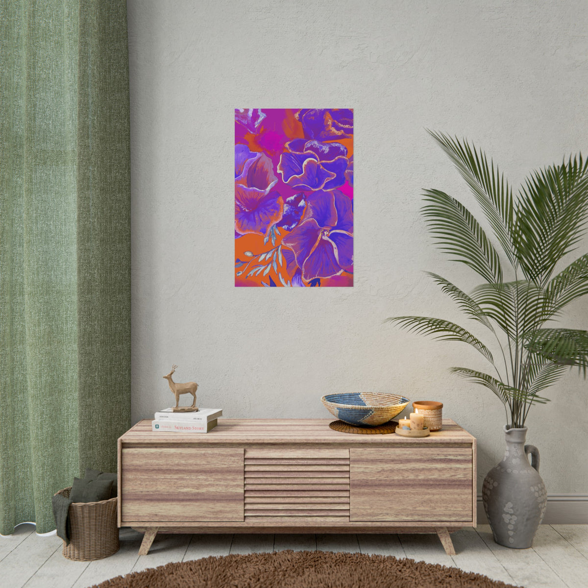 SUNSET FLOWERS PRINT