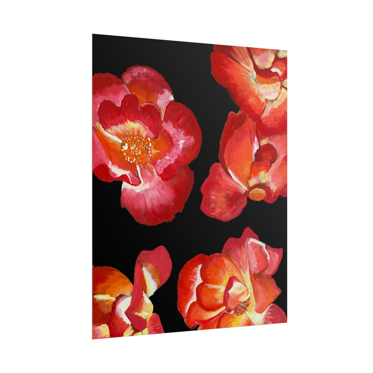 RED FLOWERS PRINT