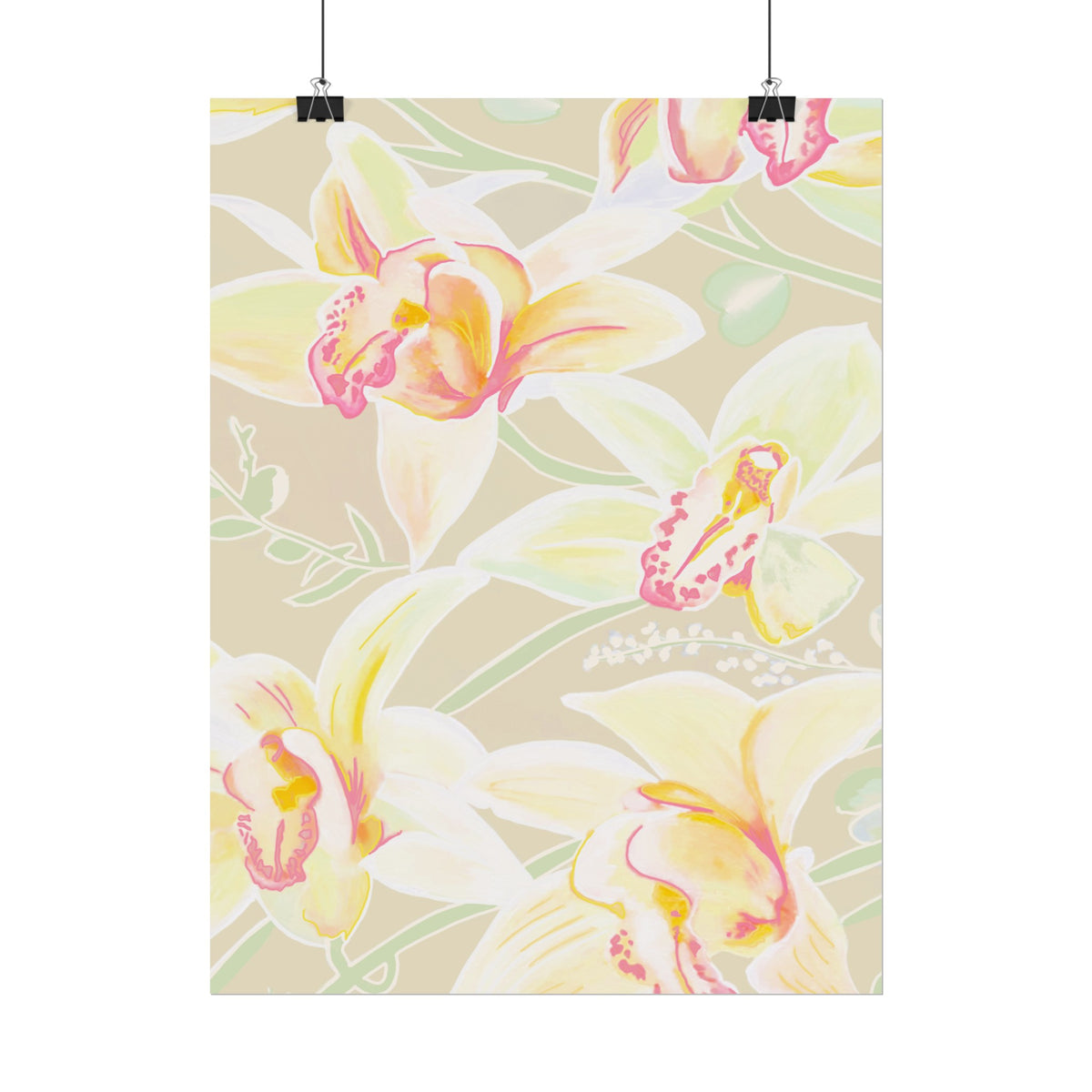 BABY YELLOW ORCHIDS PRINT