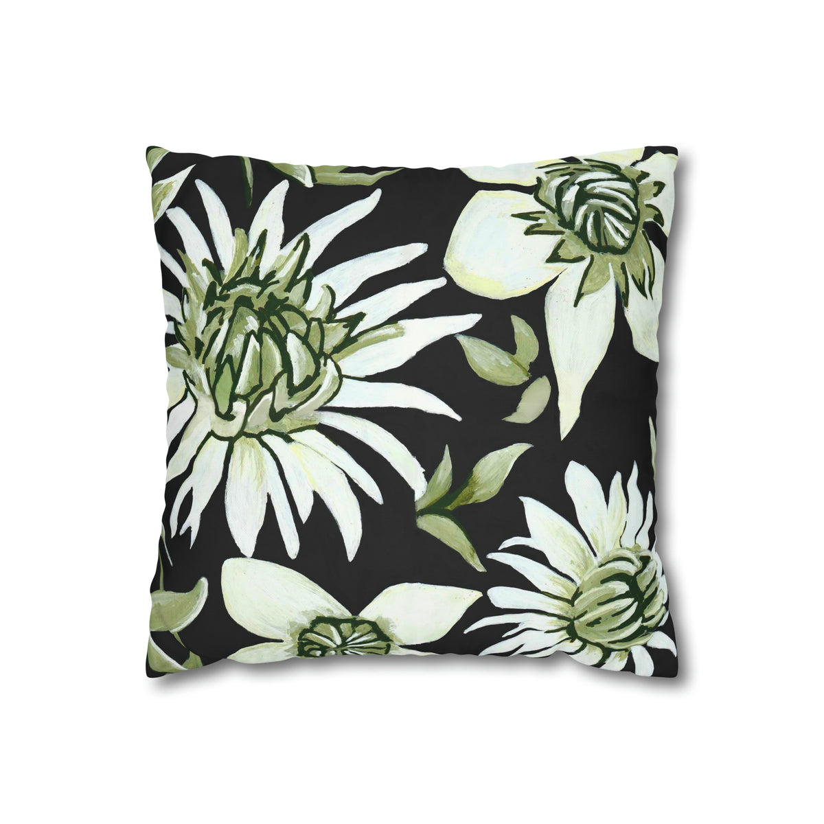 GREEN FLOWERS PILLOWCASE