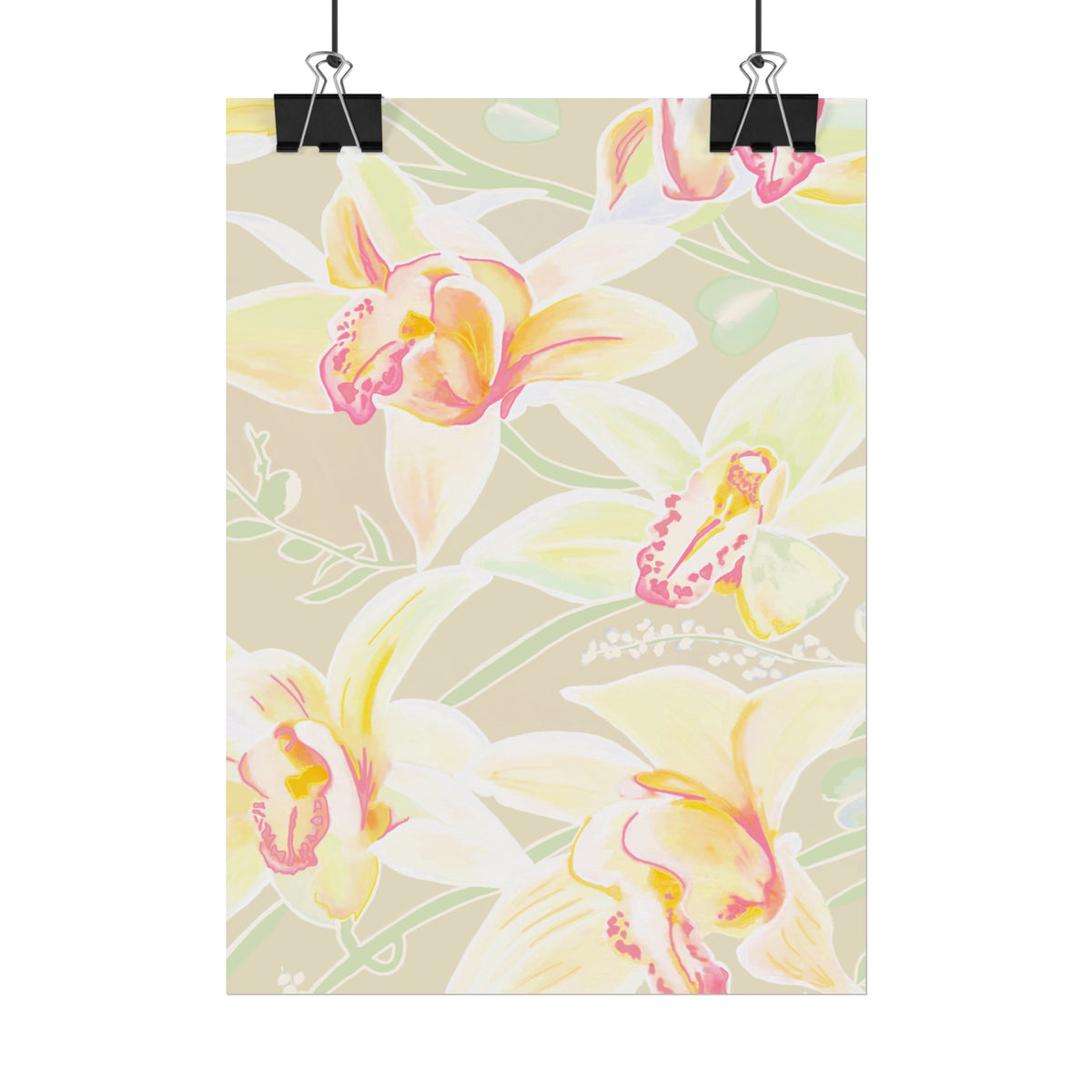 BABY YELLOW ORCHIDS PRINT