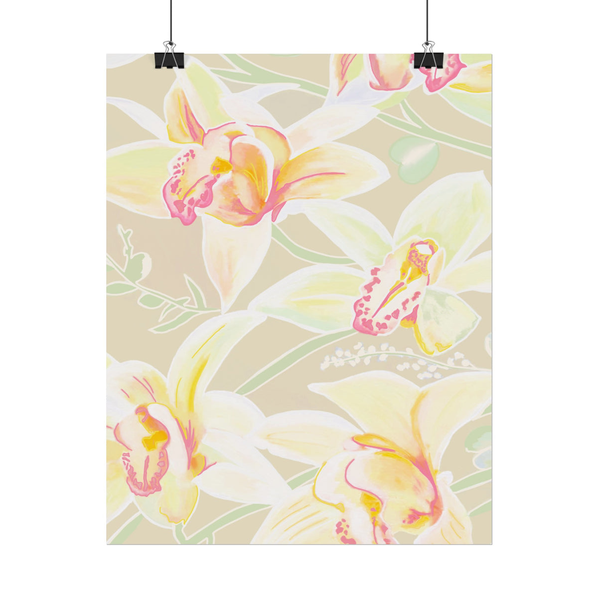 BABY YELLOW ORCHIDS PRINT