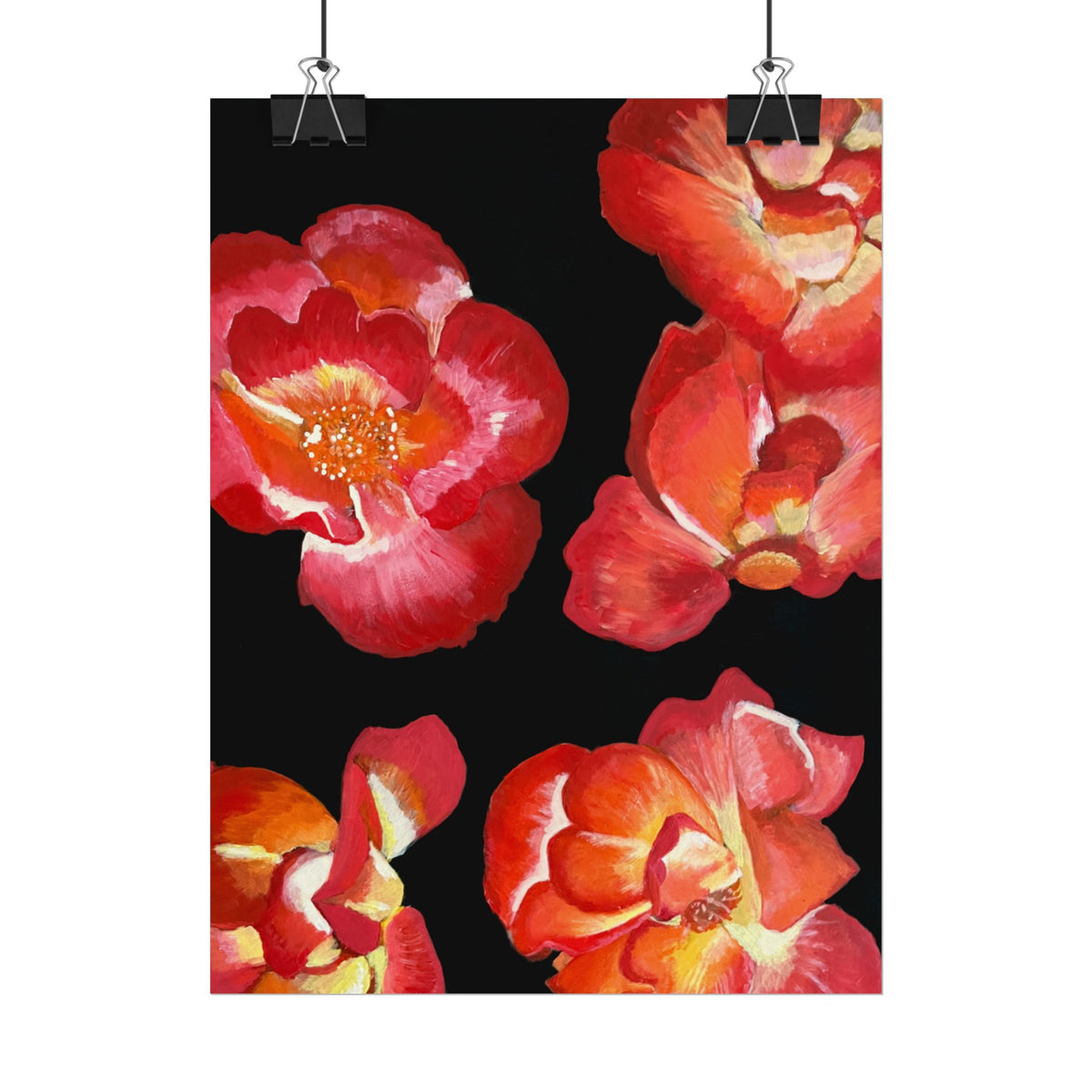 RED FLOWERS PRINT