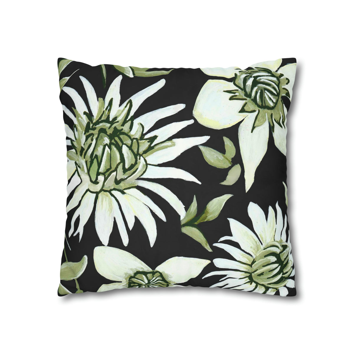 GREEN FLOWERS PILLOWCASE
